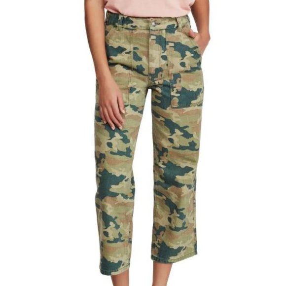 Free People Pants - Free People Pants Size 26 Green Remy Camo Crop